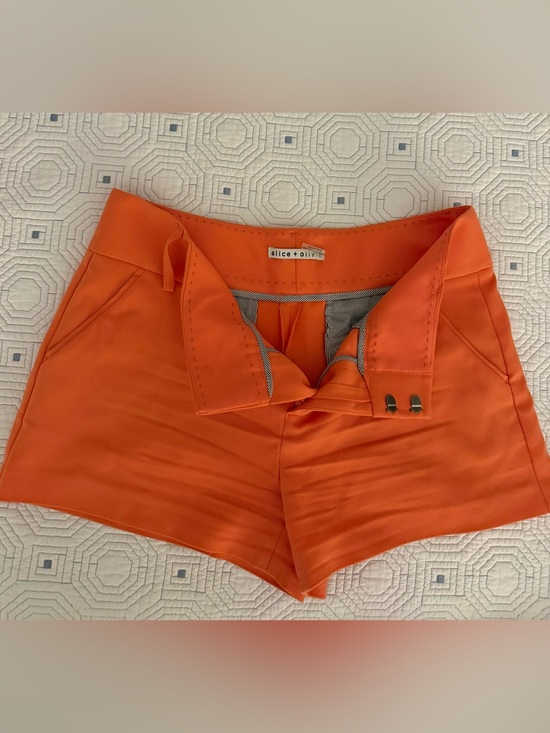 Alice + Olivia Pants - Alice + Olivia Bright Orange  Tailored Shorts